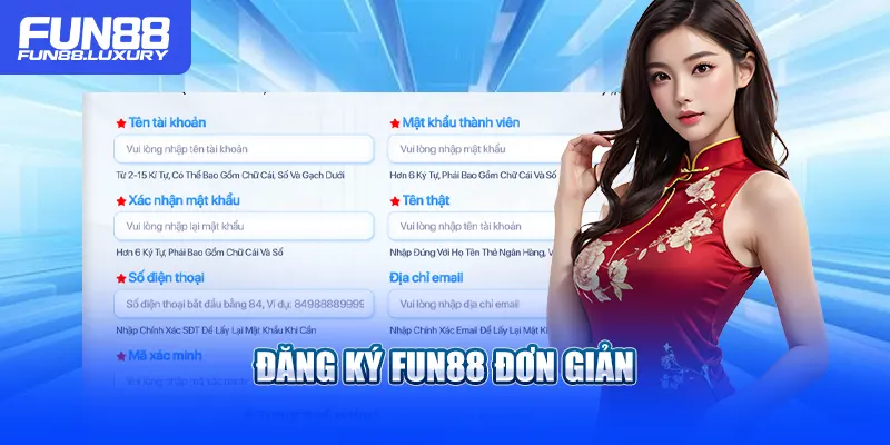 Đăng lý Fun88 đơn giản